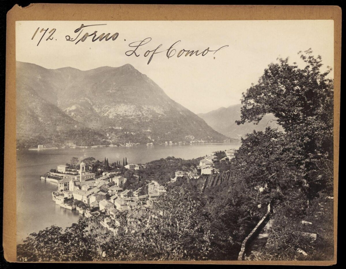 Vintage View of Torno, Lake Como