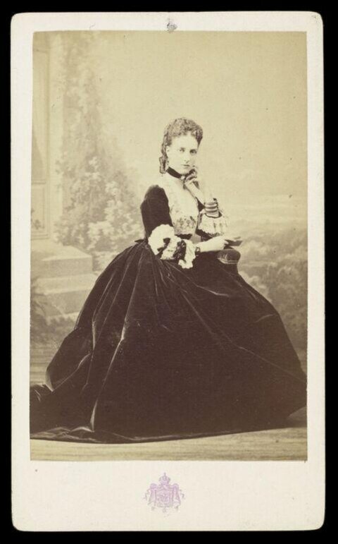 Victorian Woman Studio Portrait