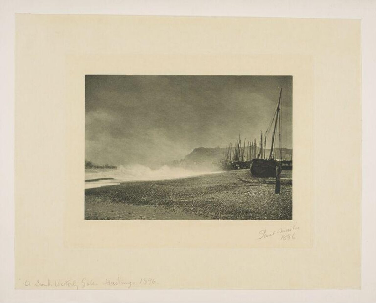 1896 Gale at Hastings Beach