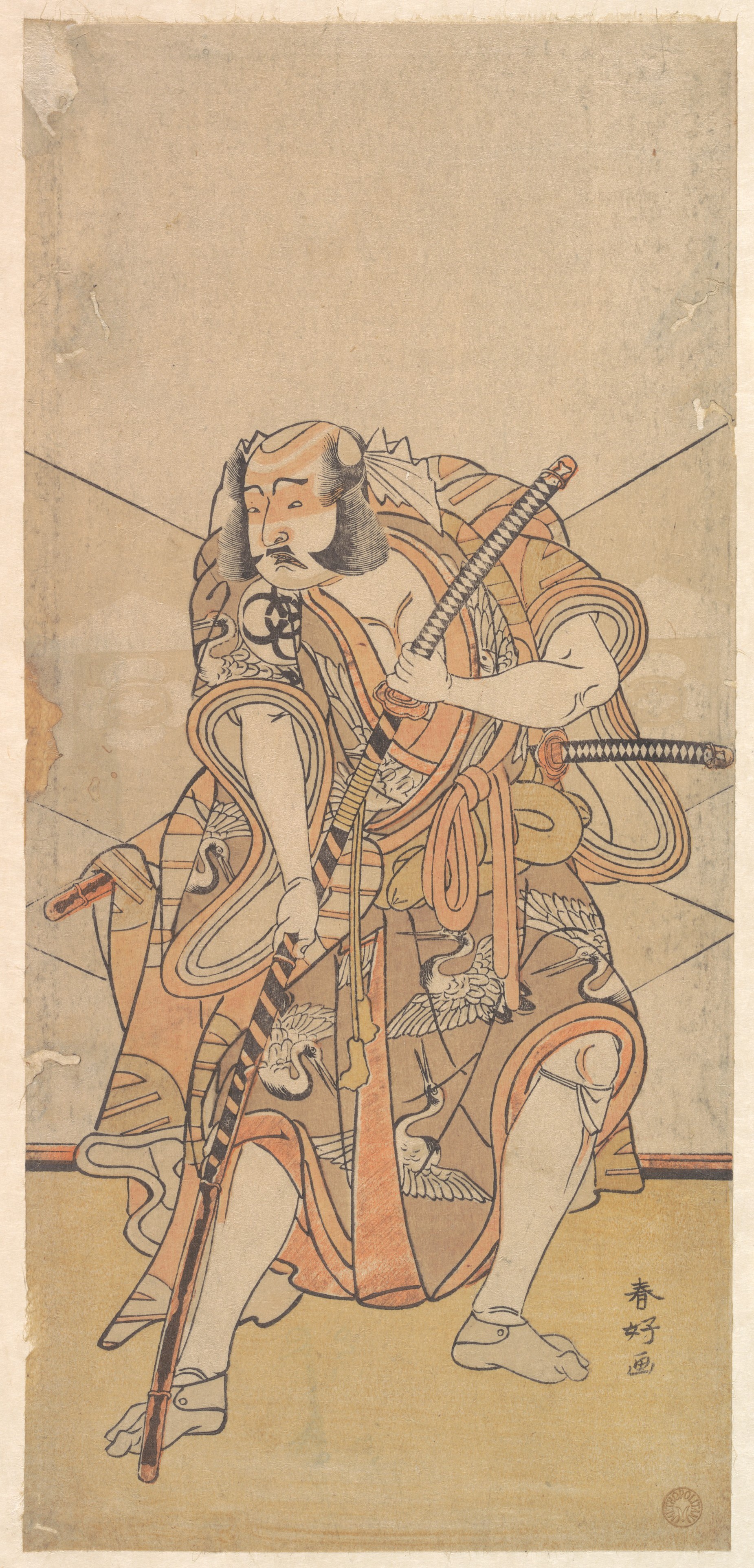Japanese Ukiyo-e Samurai Portrait