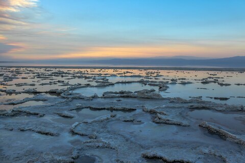 Salt Flat Sunset Landscape