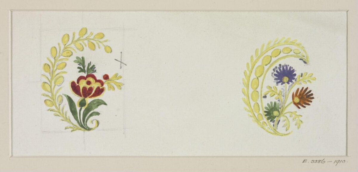 Two Hand Drawn Floral Patterns