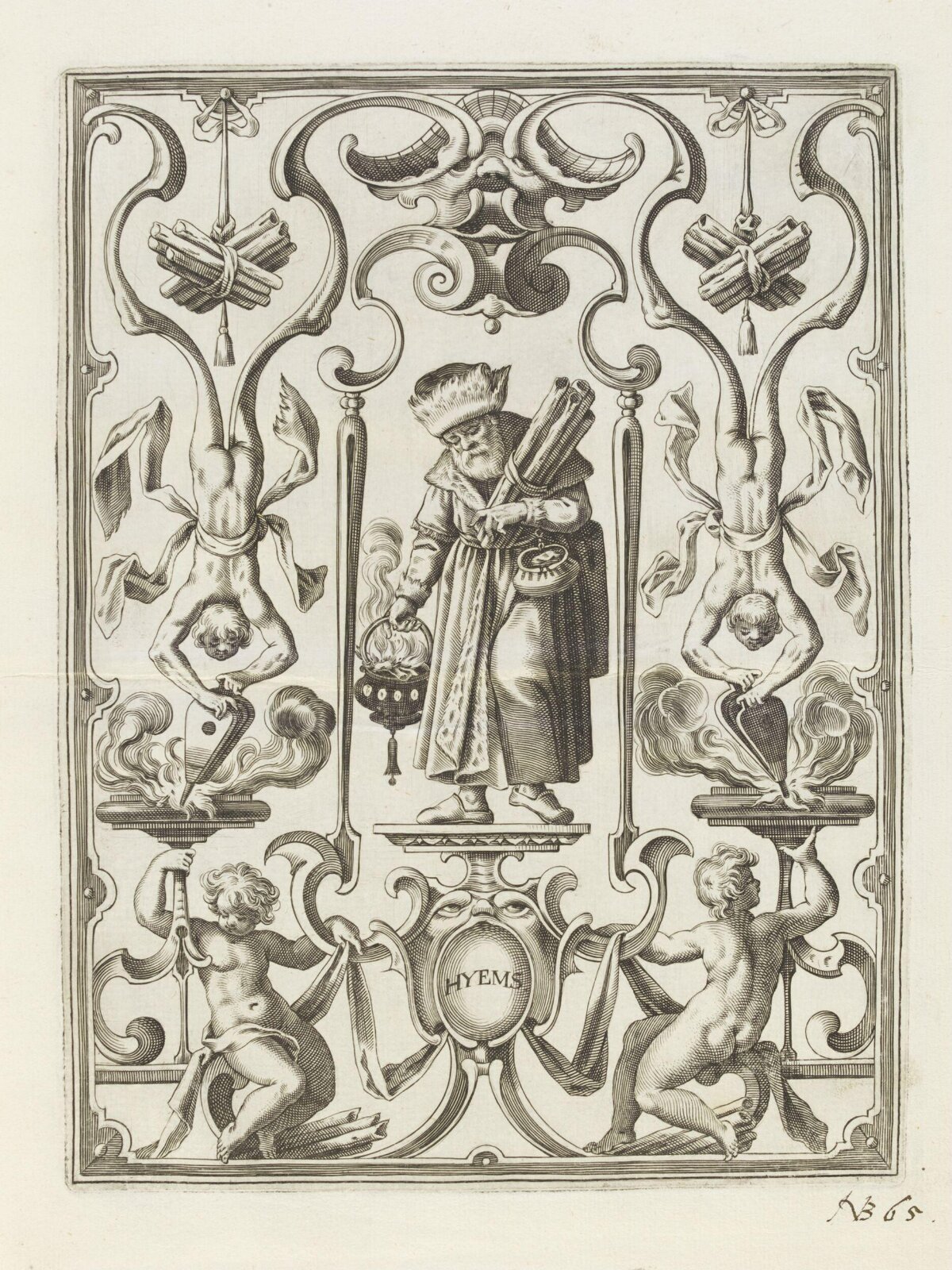 Allegorical Engraving of Winter Hyems