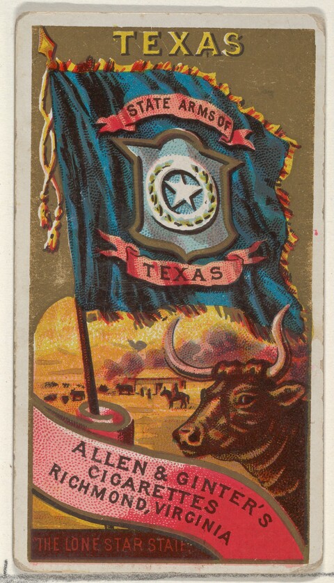 Vintage Texas State Arms Cigarette Card