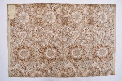 Vintage Floral Printed Textile Sample