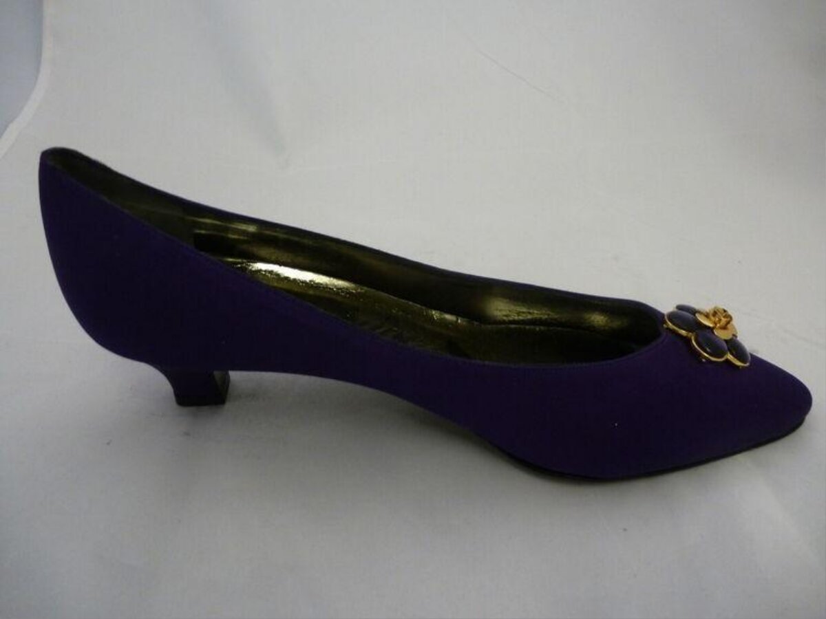 Purple Kitten Heel Pump