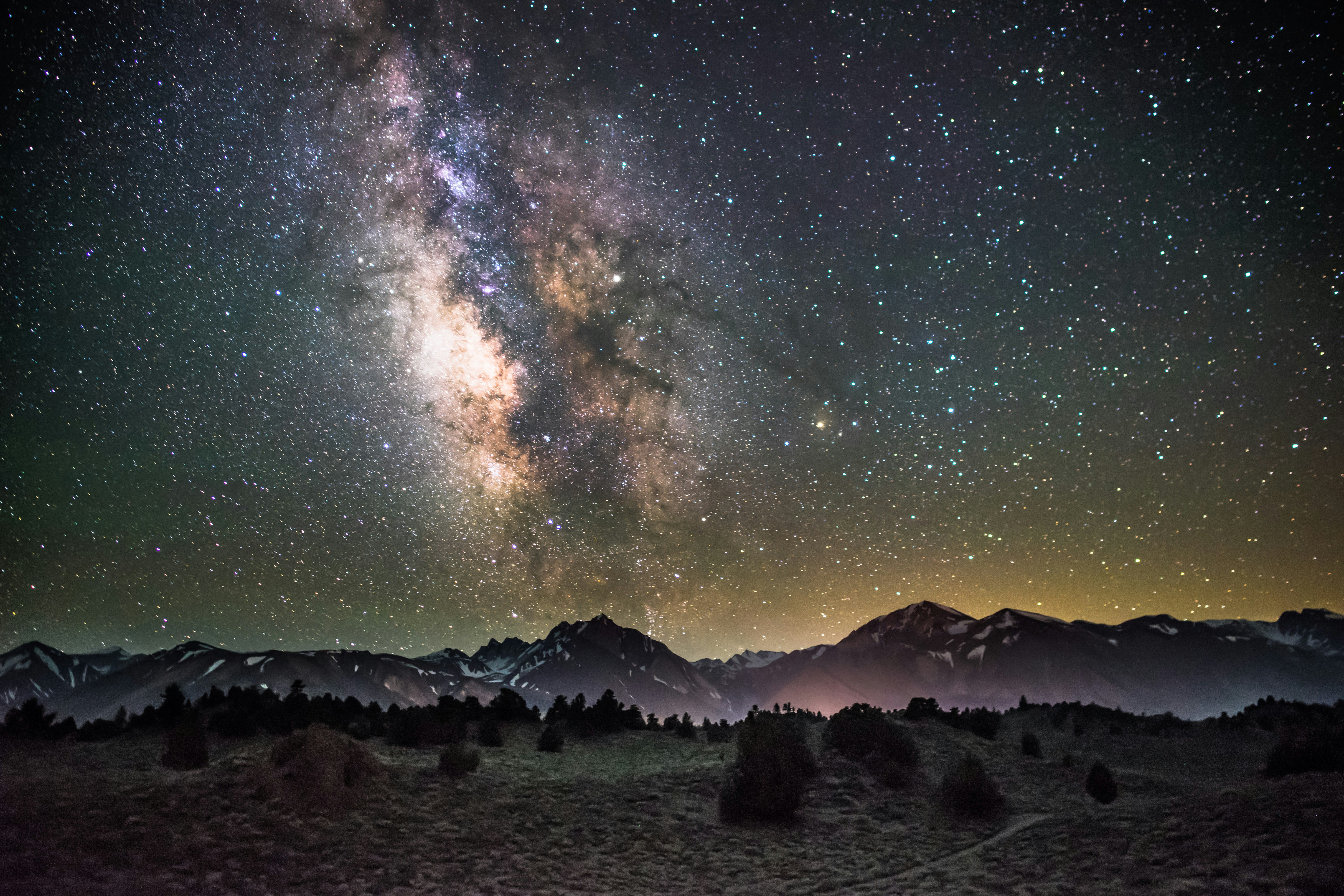 Milky Way Over Mountain Nightscape
