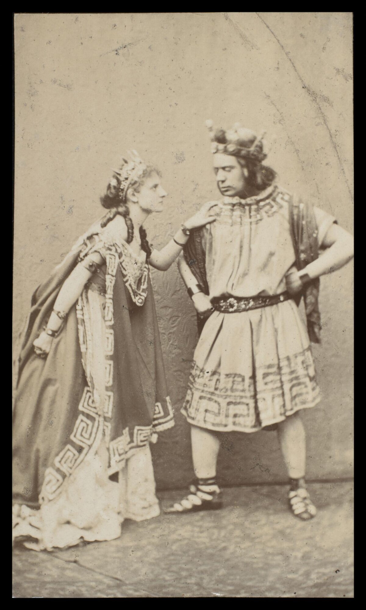 Vintage Studio Portrait of Two Actors
