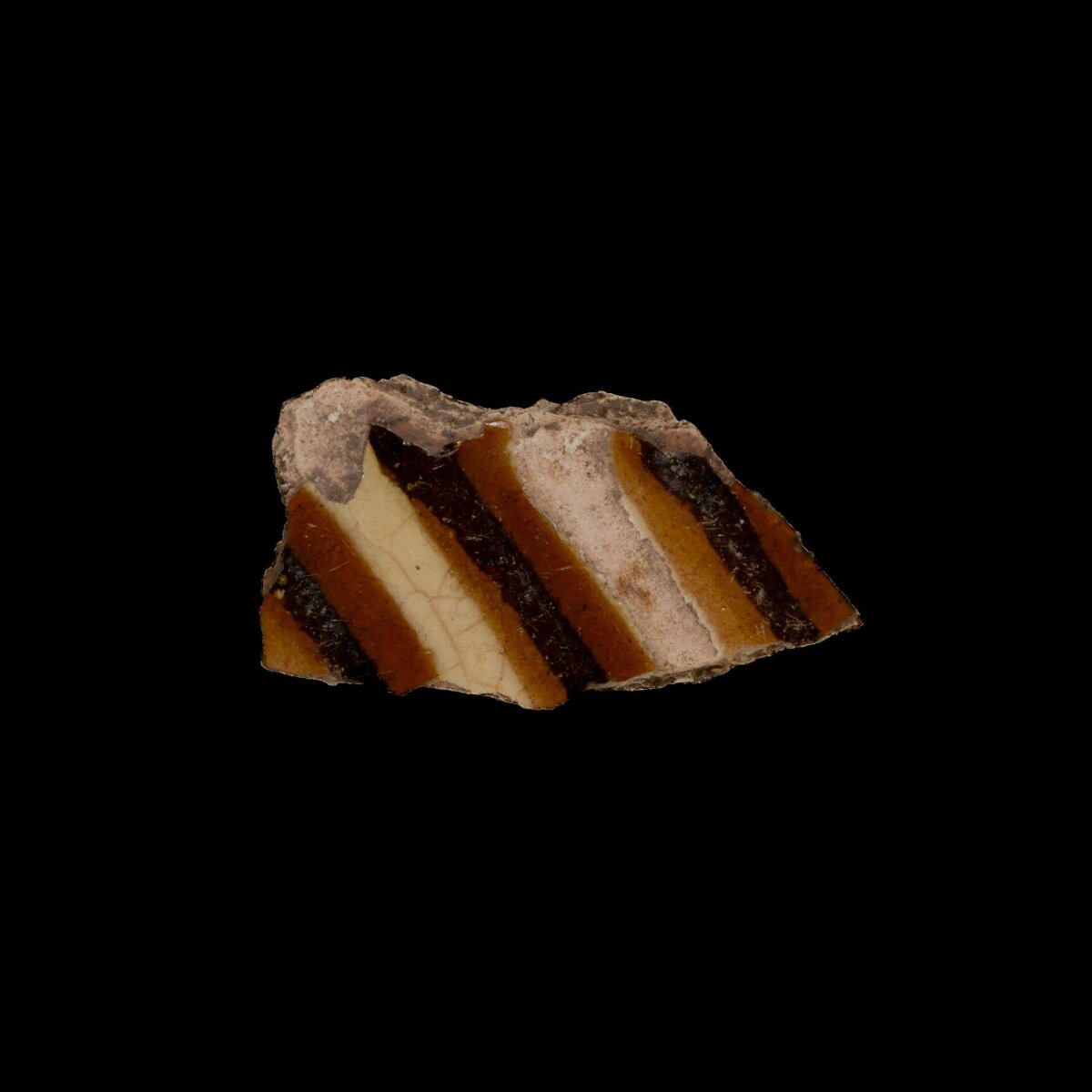 Striped Mineral Rock Fragment