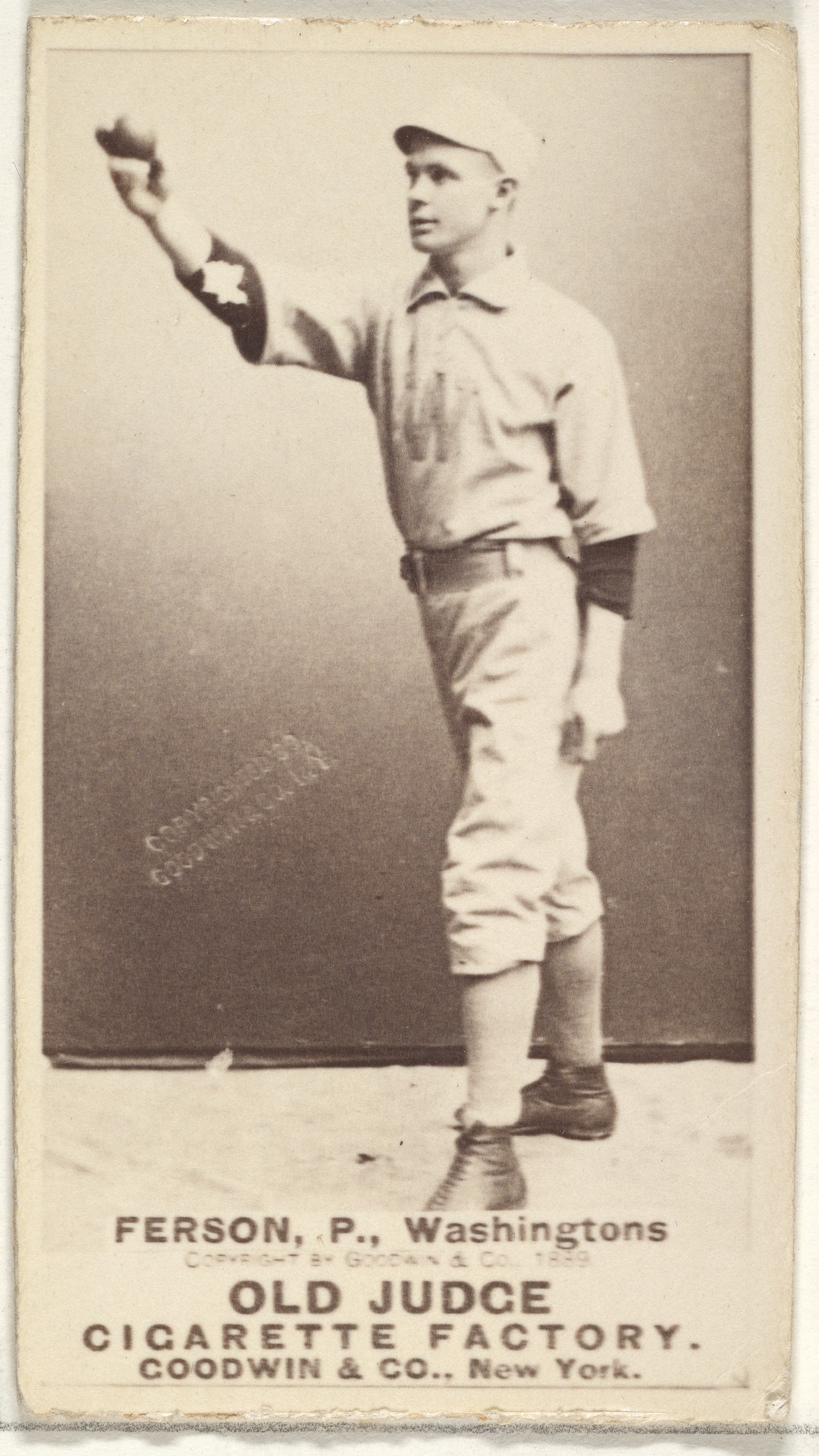 1889 Old Judge Baseball Cigarette Card