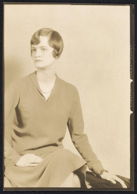 Vintage Studio Portrait of Seated Woman