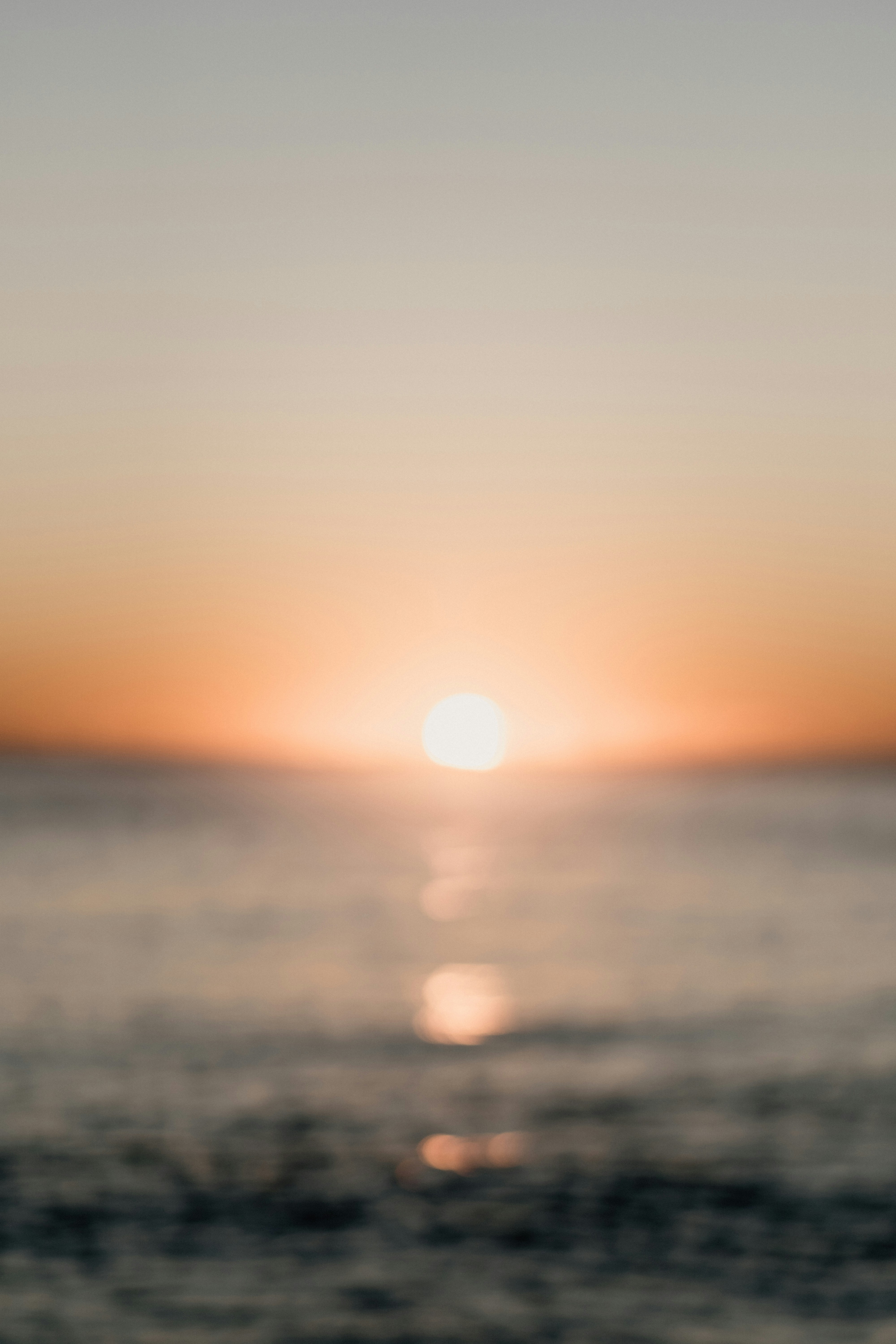 Blurred Ocean Sunset View