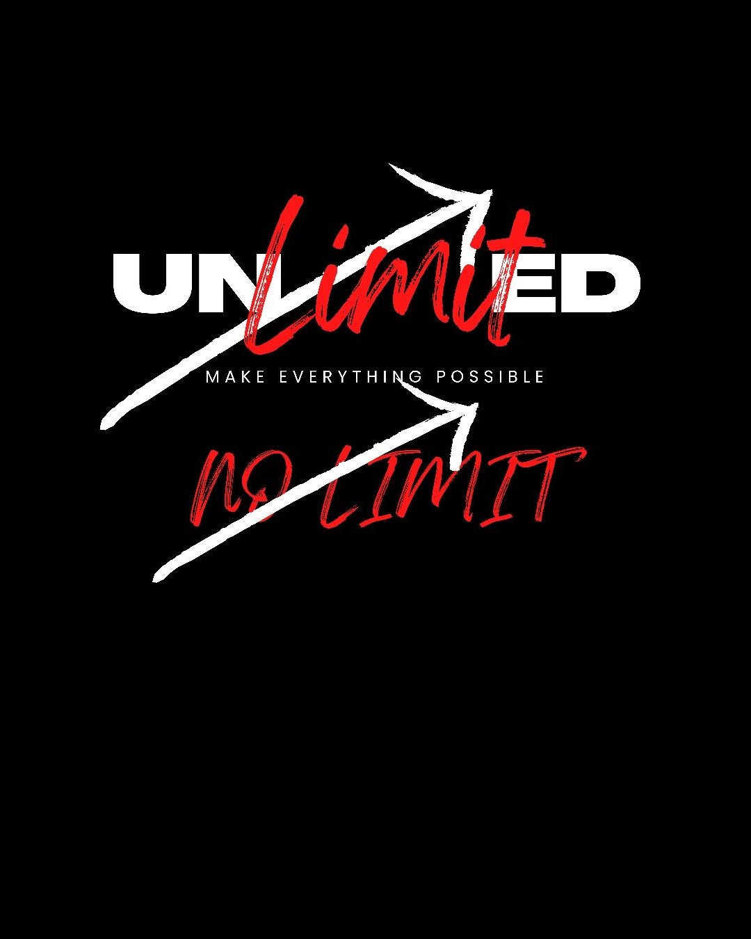 Unlimited No Limit Motivational Graphic