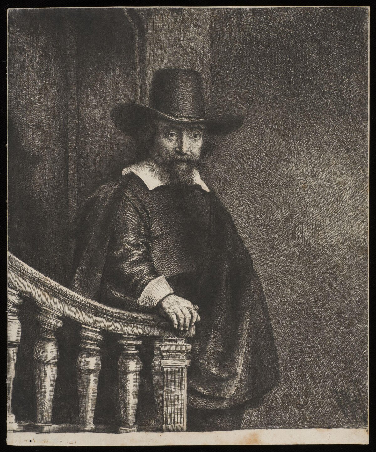 Etched Portrait of a Bearded Man
