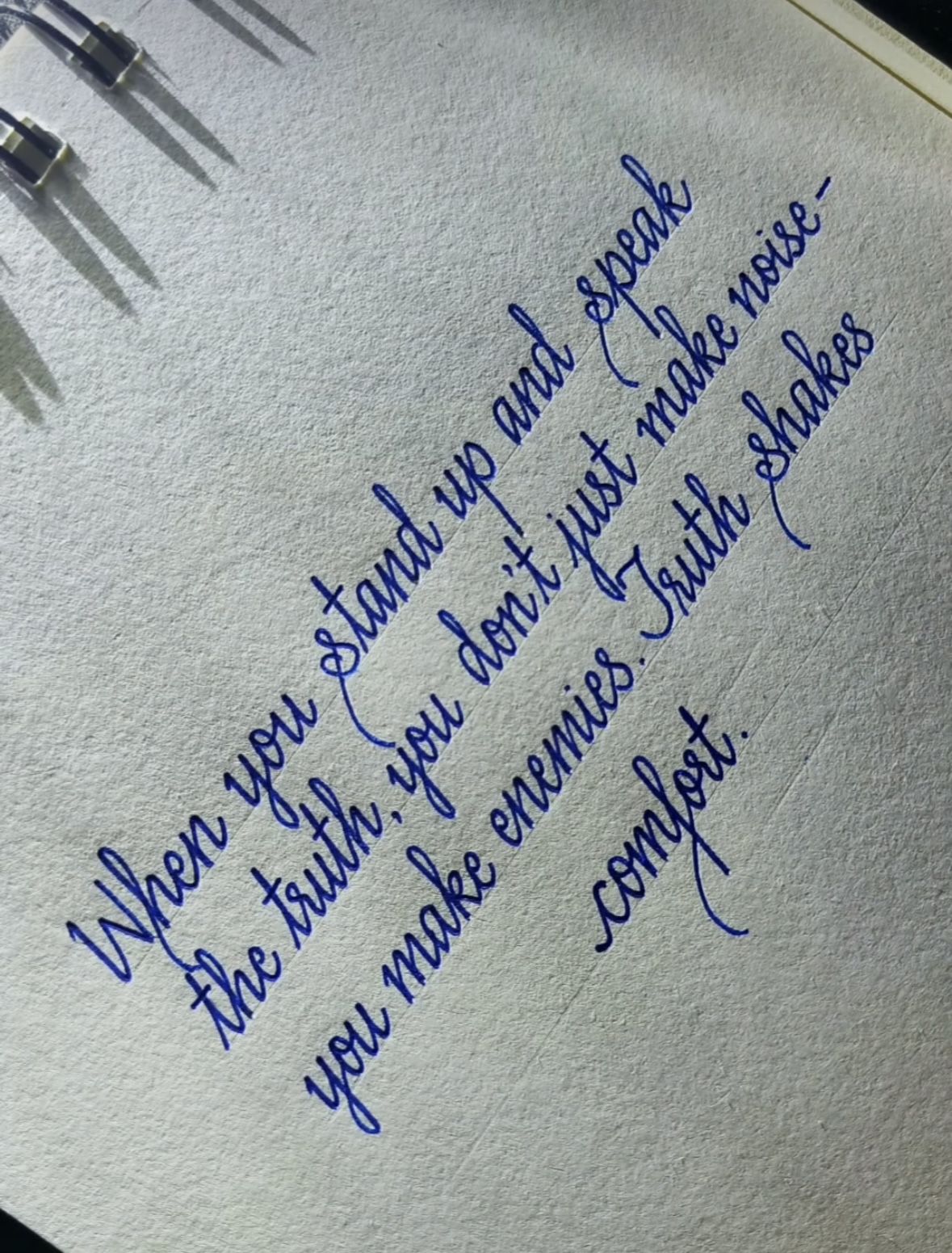 Handwritten Inspirational Quote on Notebook