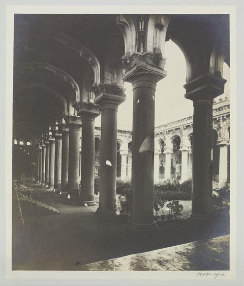 Vintage Colonnade Courtyard View