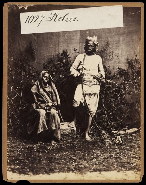 Vintage Portrait of Two Kolees People