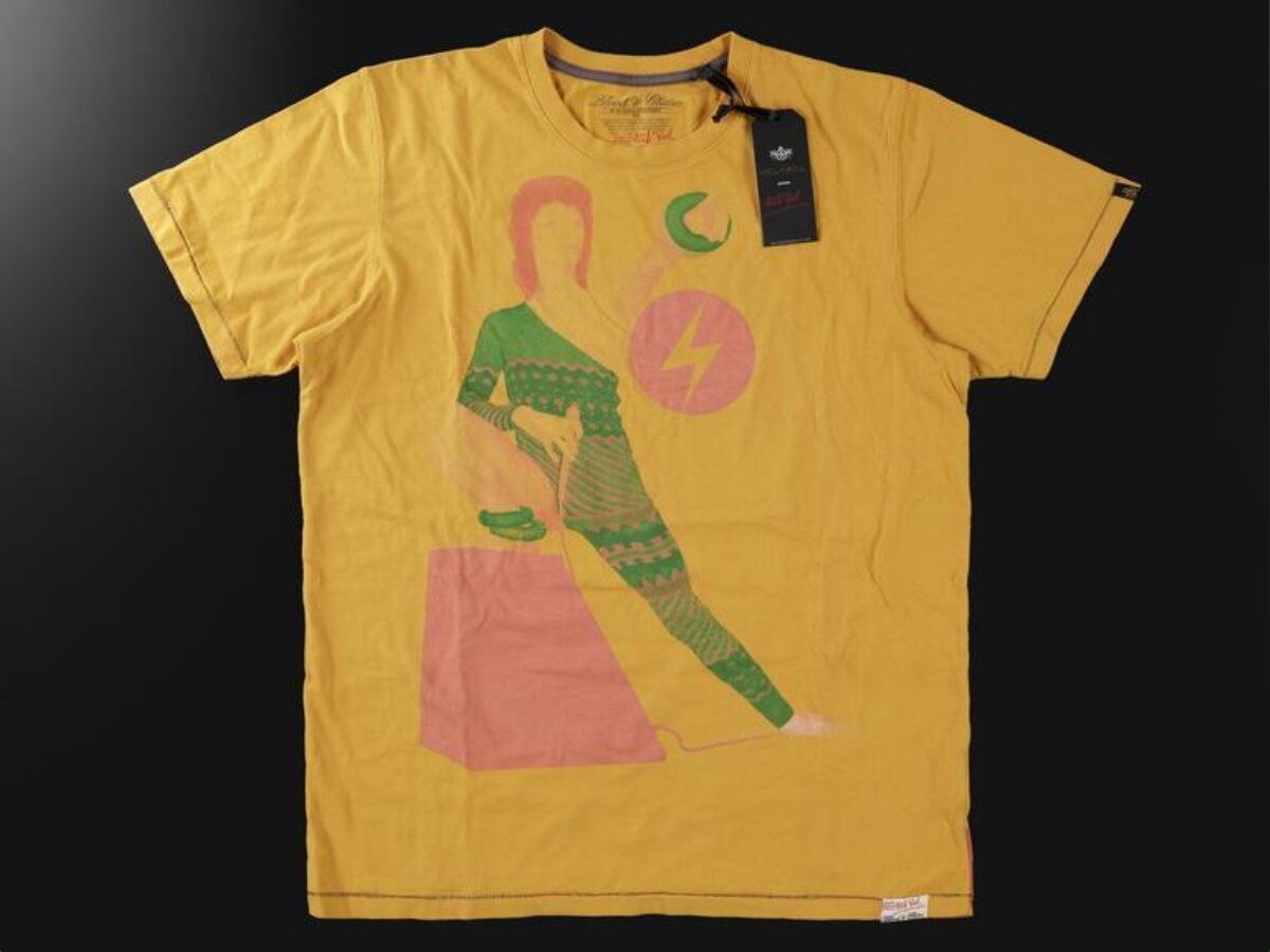 Yellow Printed Short Sleeve T-Shirt