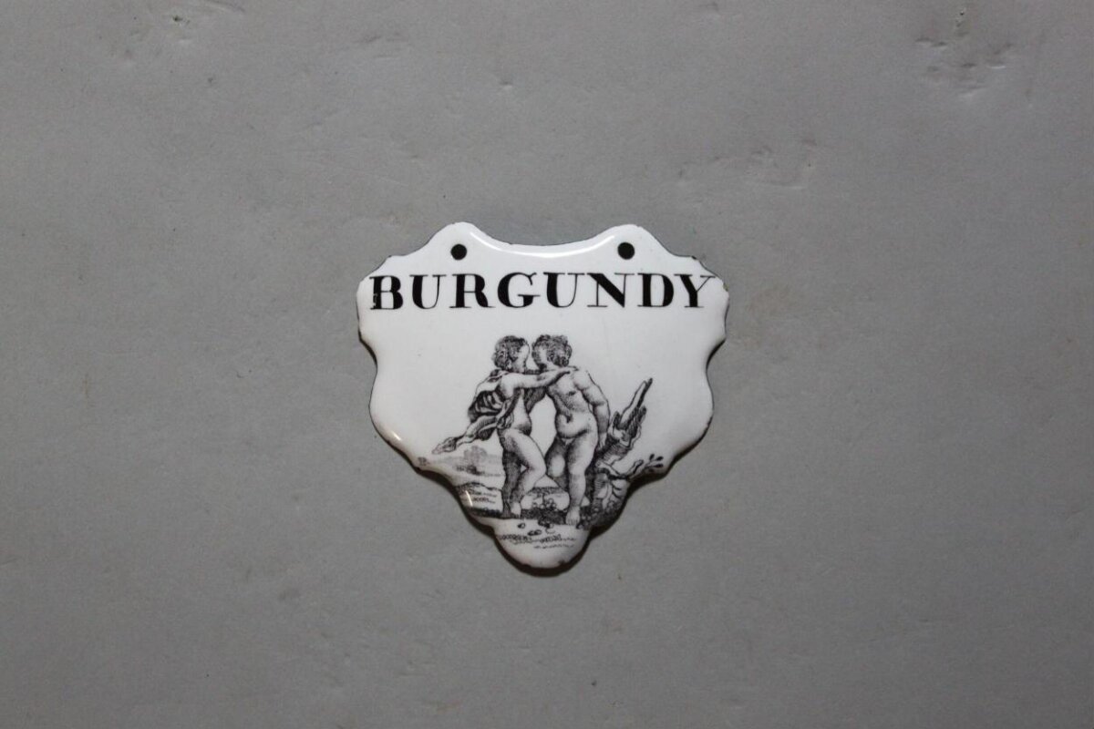 Burgundy Ceramic Wall Plaque