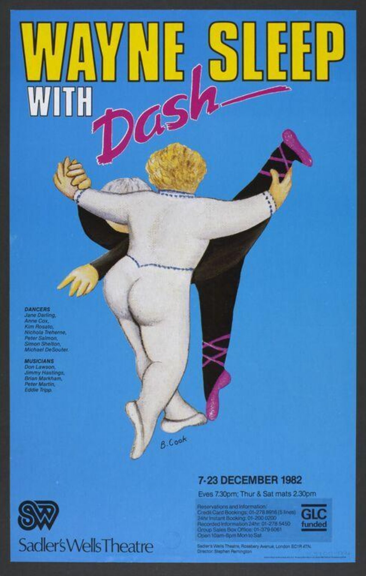 Wayne Sleep with Dash 1982 Theatre Poster