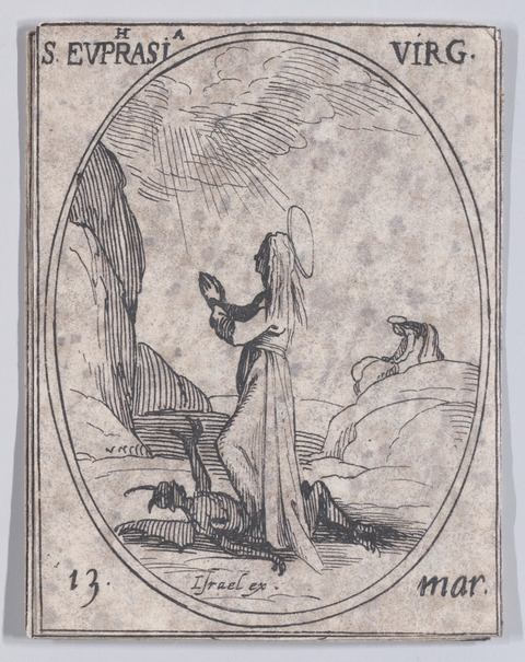 Etching of Saint Euprasia the Virgin