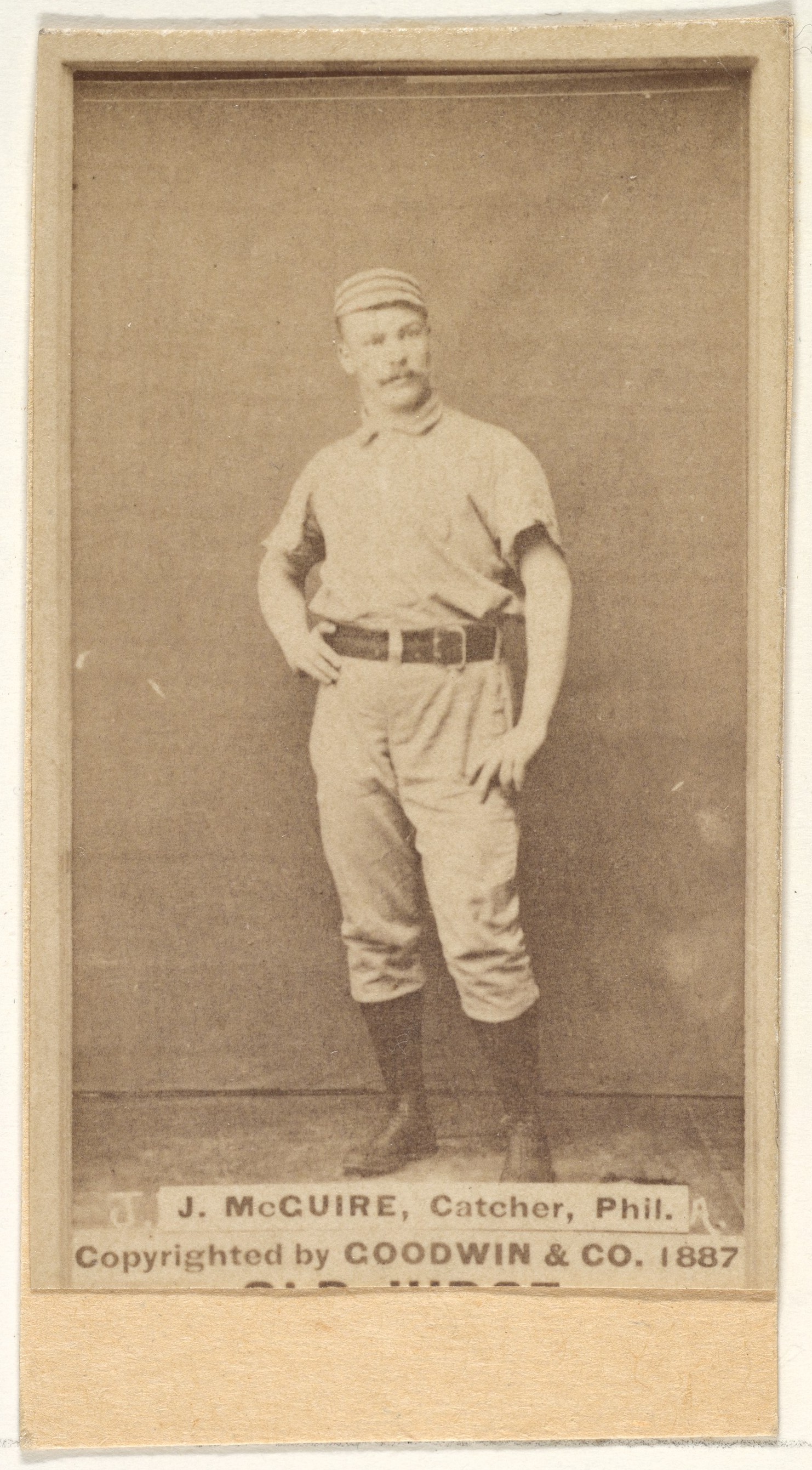 1887 J. McGuire Baseball Catcher Card