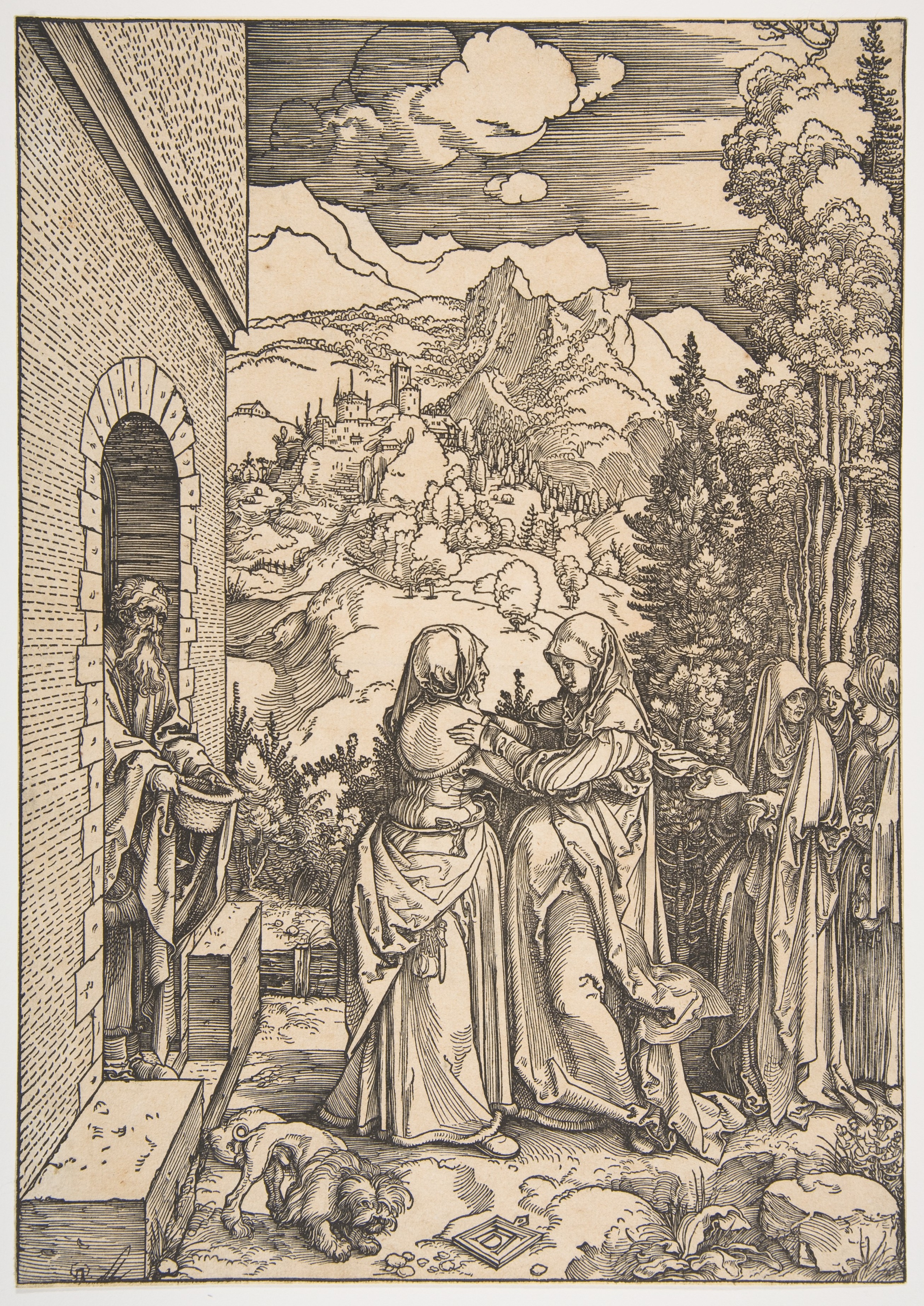 The Visitation Woodcut