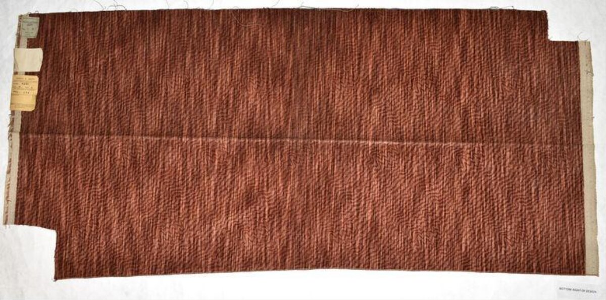 Vintage Brown Woven Fabric Swatch