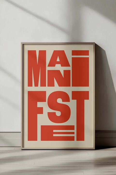 Minimalist Framed Manifest Typography Poster