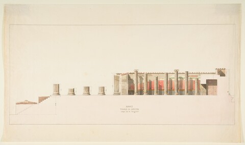 Pompeii Jupiter Temple Longitudinal Section