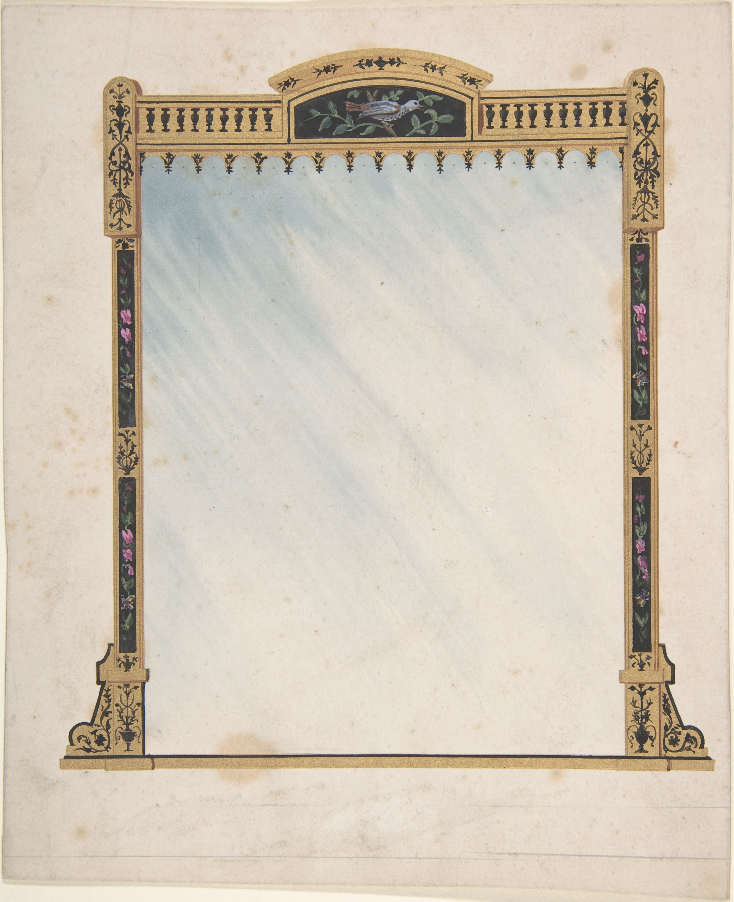 Ornate Gilded Mirror Frame Design