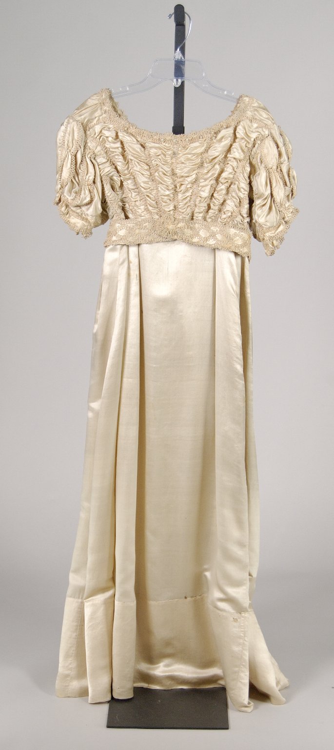 Vintage Cream Silk Evening Dress