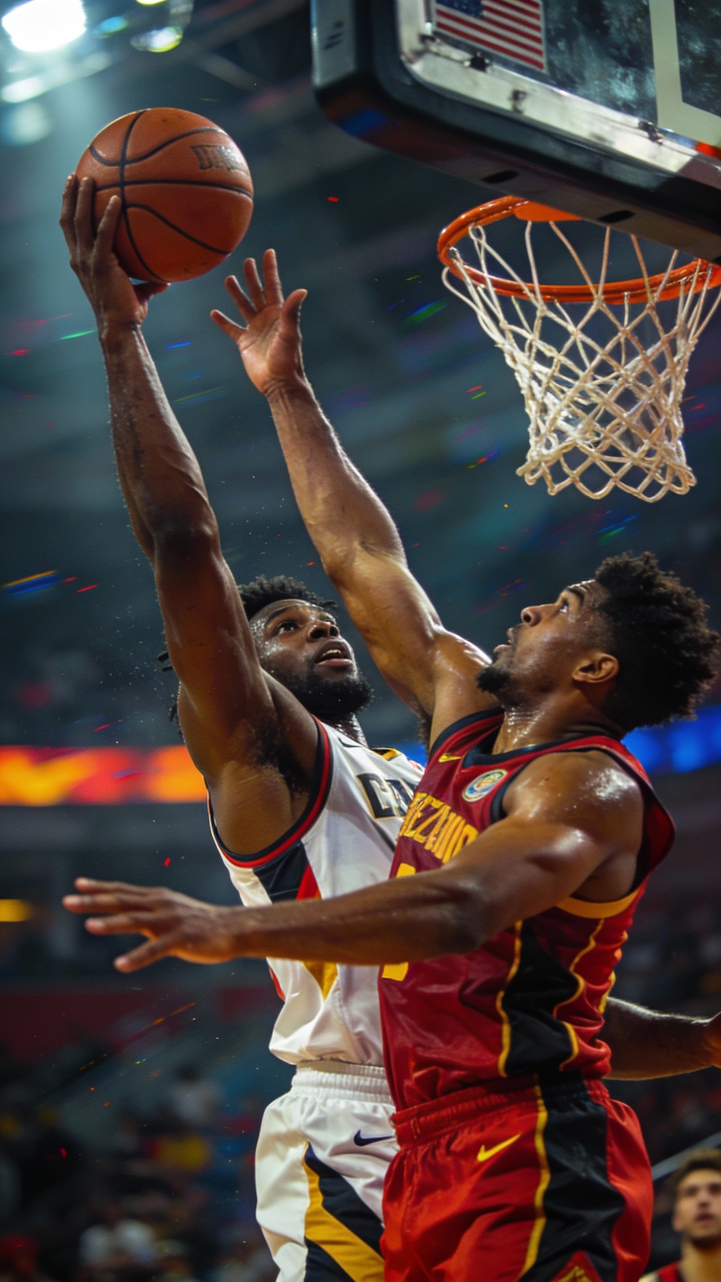 Basketball Layup Attempt During Game