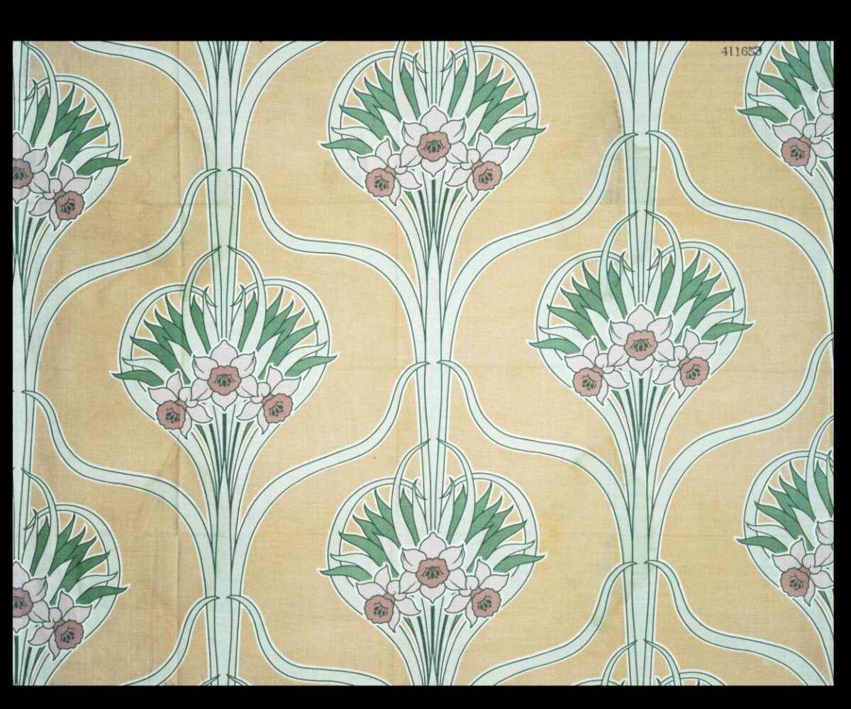 Art Nouveau Daffodil Textile Pattern