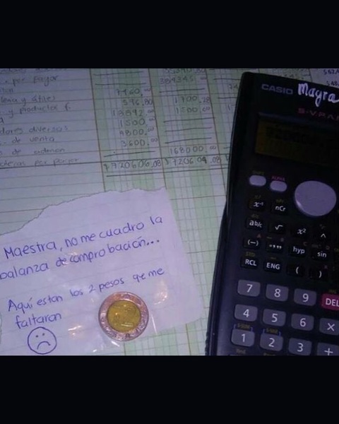 Missing 2 Pesos Accounting Homework Joke