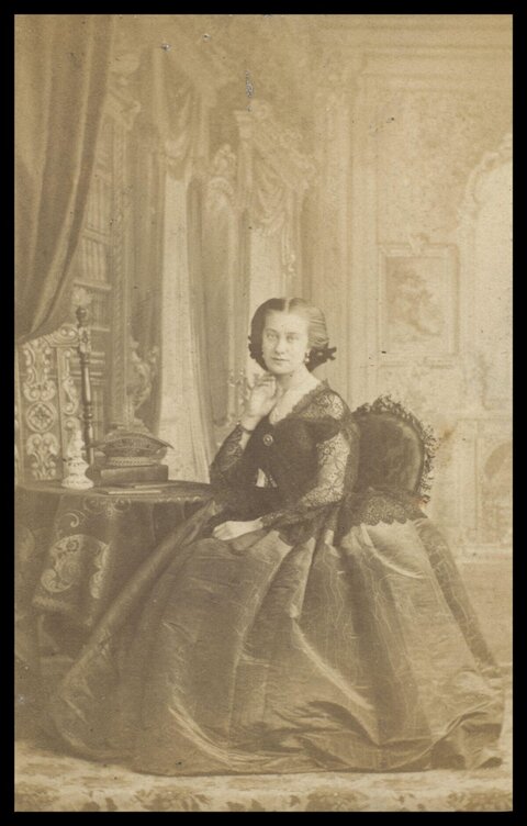 Vintage Seated Woman Portrait