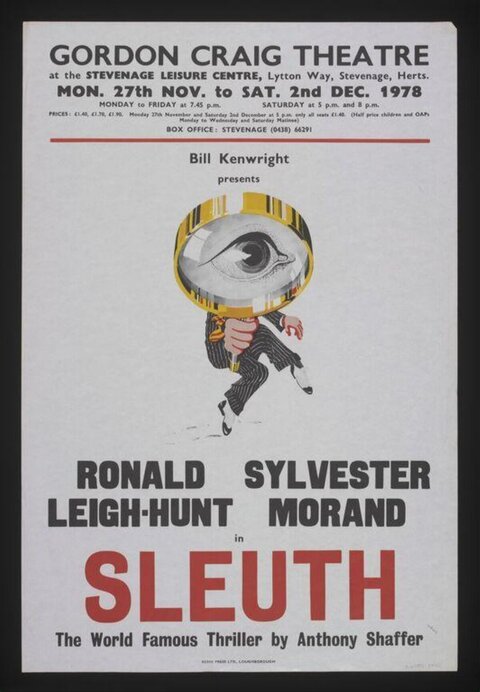 1978 Sleuth Theatre Play Poster