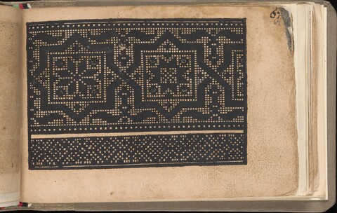 Vintage Geometric Batik Pattern Sketch