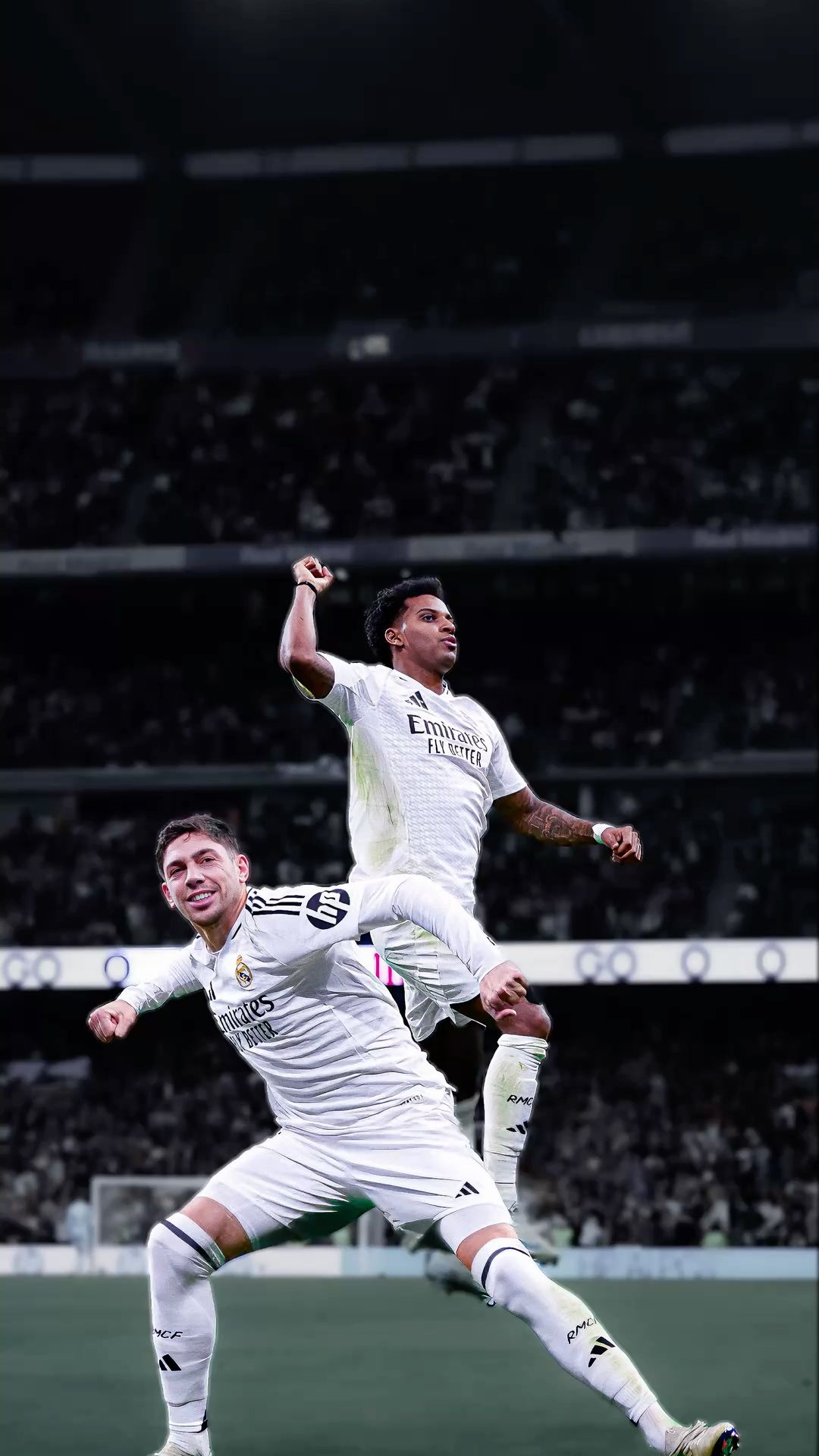 Two Real Madrid Players Celebrating Goal
