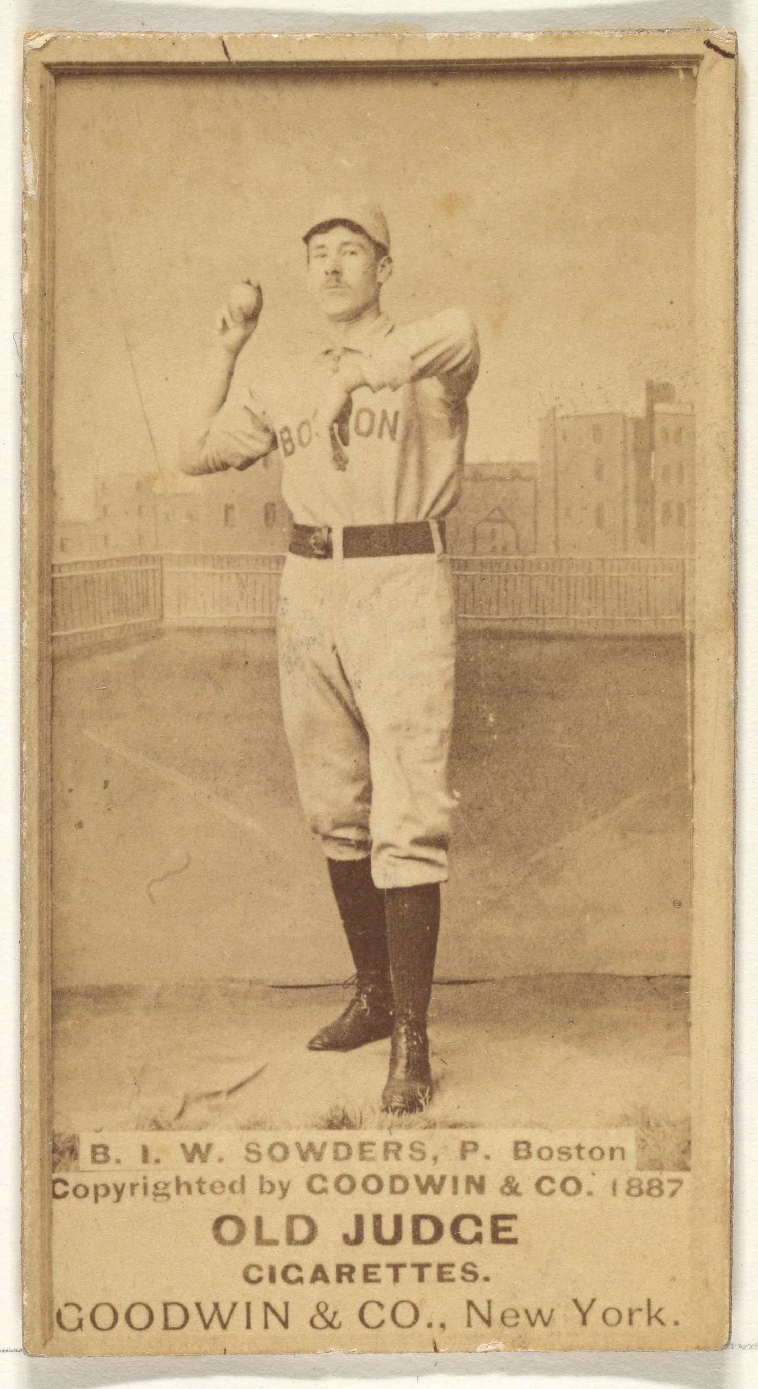 1887 Old Judge Boston Baseball Card