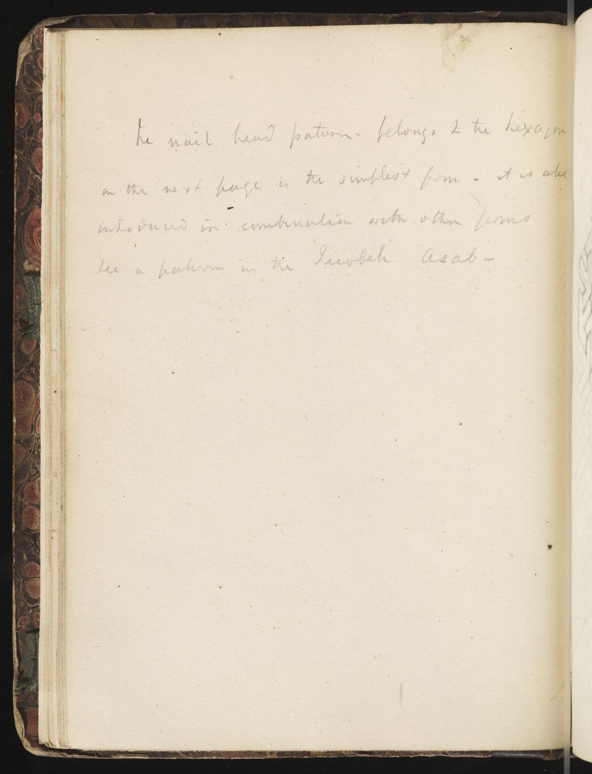 Handwritten Note on Old Notebook Page