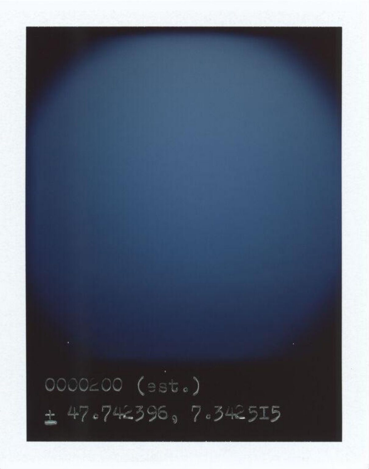 Night Sky With Written Coordinates