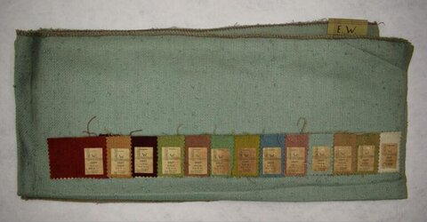 Vintage Fabric Color Swatch Card