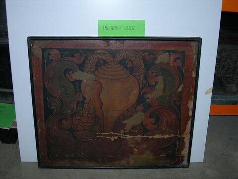 Framed Antique Painted Vase Artwork