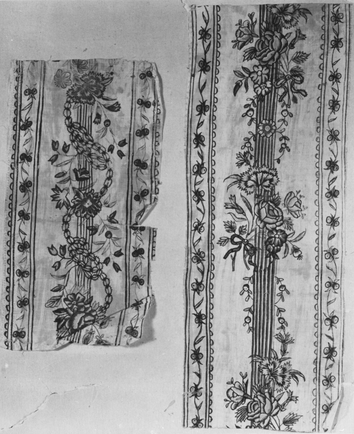 Two Antique Printed Textile Fragments