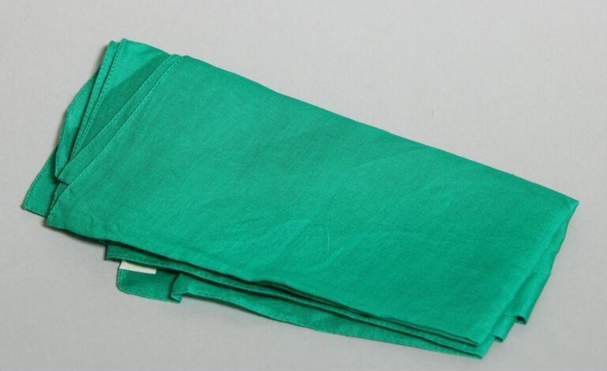 Folded Green Medical Cloth