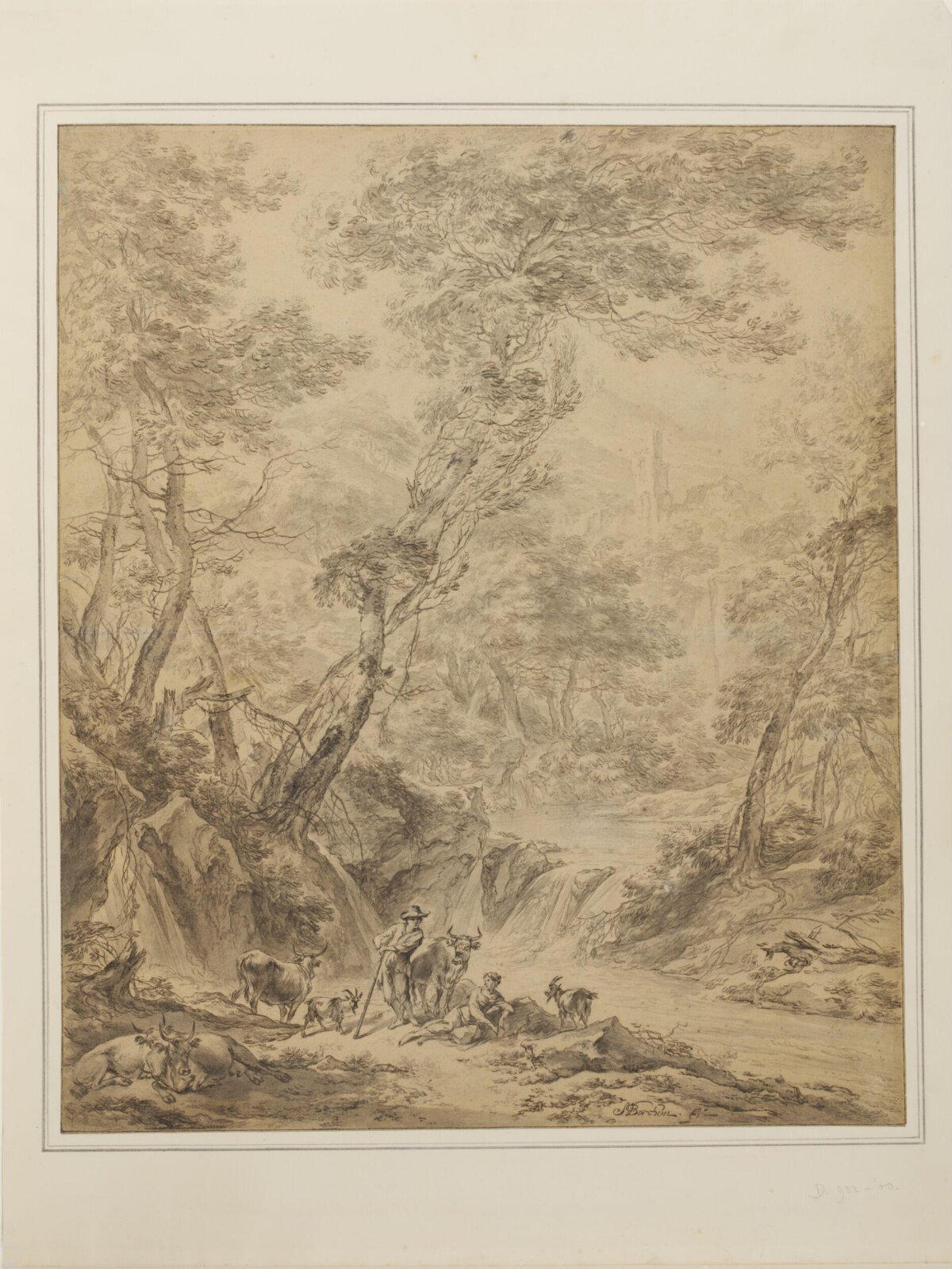 Wooded Landscape with Herdsmen and Cattle