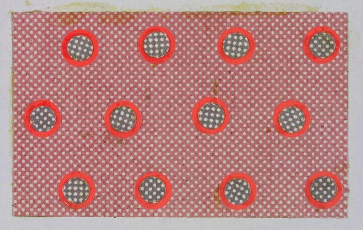 Polka Dotted Card with Red Circles