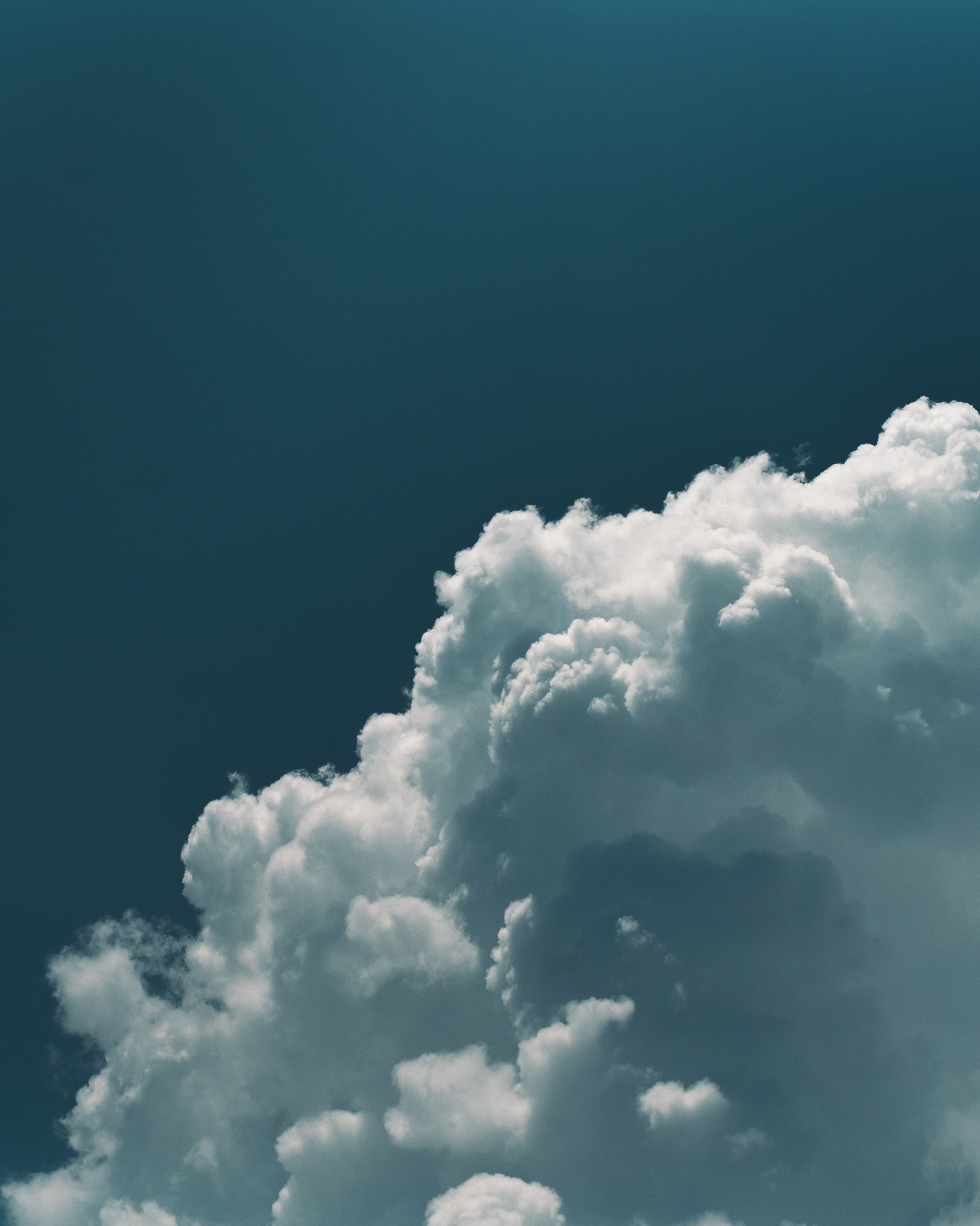 Cumulus Cloud Against Deep Blue Sky