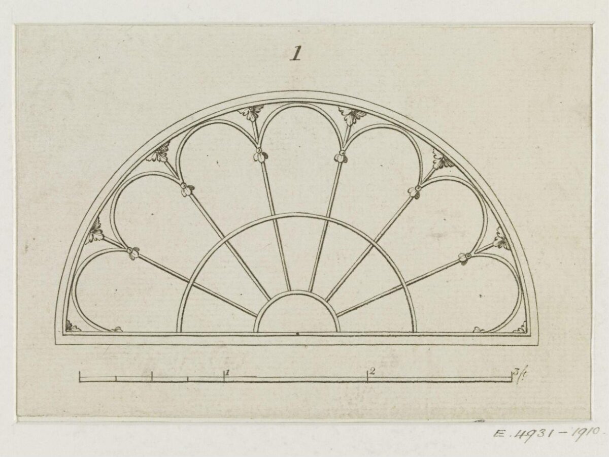 Architectural Drawing of Fan Window Tracery